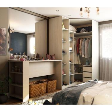 Imagem de Guarda Roupa Cabideiro E Bancada Crema Com Connect