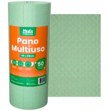 Imagem de Pano De Limpeza Multiuso Descartável Em Rolo Com 50un 30x50 Medix, Ver