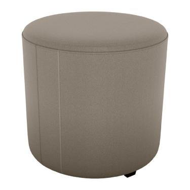 Imagem de Puff Redondo Decorativo Copenhage 43x43 Cm Veludo Milani Store Marrom Claro