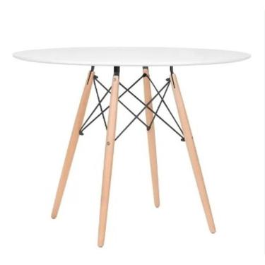 Imagem de Mesa De Jantar Redonda Eames Eiffel 110cm Branca