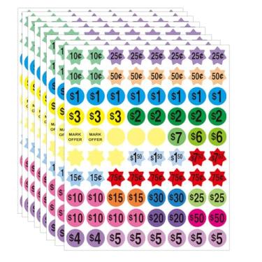 Imagem de 4000 peças de adesivos de venda de garagem, etiqueta de preço removível de 3/10.2 cm para mercados de pulgas, feiras e varejo