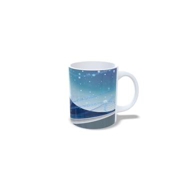 Imagem de Caneca de Cerâmica Natalina, Branca com Decoração Dourada, 325ml, Design de Estrelas e Bolas, Lavável em Lava-Louças, Material Durável, Ideal para Bebidas Quentes, Alça Ergonômica (7)