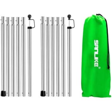 Imagem de Postes de lona ajustáveis e resistentes de 228 cm para barraca de acampamento para lona postes telescópicos portáteis para toldos, dossel e abrigo de mosca, conjunto de 2