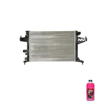 Imagem de Kit Radiador GM Corsa 2002 Montana 1.8 + Aditivo Radiador Radnaq T5 Vermelho