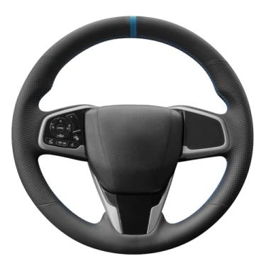 Imagem de MEWANT Capa de volante com costura DIY para Honda Civic 10 2016-2021 / CR-V CRV 2017-2021 / Clarity 2018-2021 Acessórios de volante para Honda Civic 10
