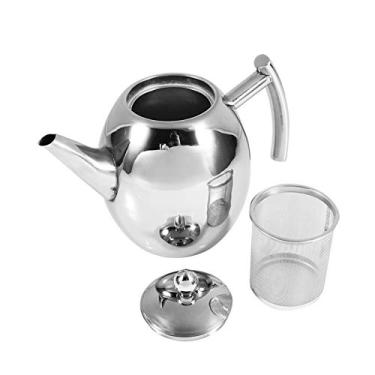Imagem de Chaleiras de chá, bule de chá de aço inoxidável durável Bule de café Chaleira de chaleira Whistling Teakettle Teapot com filtro Grande capacidade para casa, café, bar, restaurante (1L/1000ml)