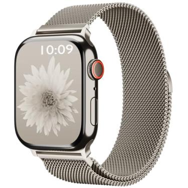 Imagem de Shalila Pulseira magnética de metal compatível com Apple Watch séries 11/10/9/8/SE/7/6/5/4/4/3/2/1/Ultra, feminina e masculina