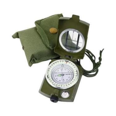 Imagem de Bússola Tática De Alta Precisão Verde Militar Para Camping Ao Ar Livre