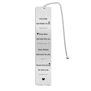 Imagem de Fetiger Presentes cristãos para mulheres, marcador de livro religioso inspirador, presente de versículo bíblico, ideias de Natal para mulheres