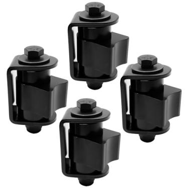 Imagem de Pacote com 4 dobradiças de portão soldadas resistentes, suportam até 500 kg, estrutura de aço durável, dobradiça de rolamento selada ajustável para portões de balanço/entrada de garagem/cerca