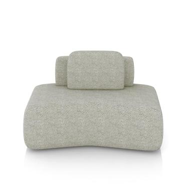 Imagem de Sofá Ilha Sala de Estar Dakota 174cm Modulado Encosto Almofada Solta Bouclê Rústico Greige G33 - Gran Belo