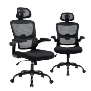 Imagem de Cadeira Gamer Giratória para Escritório, Preta, Malha Tecnológica, Suporte Lombar Fixo, Inclinação 90°-120°, Capacidade 120kg, Altura Ajustável 118-128cm