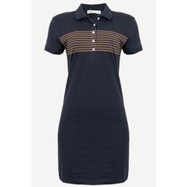 Imagem de Vestido Listrado Aleatory Grid Marinho-Feminino