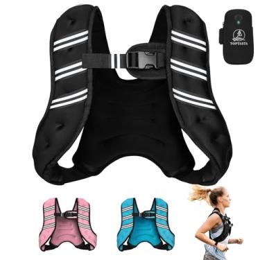 Imagem de Colete pesado para mulheres e homens, 2,7 kg/3,6 kg/5,4 kg/7,3 kg/9,1 kg/11,3 kg/13,6 kg colete de peso ajustável com listras refletivas para treino, treinamento de força, corrida, fitness, musculação