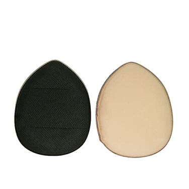 Imagem de Yinhing Esponja Corretiva Com Design de Canto Afiado Clássico para Maquiagem, Com Textura Macia e Saltitante, Base de Fita Alargada, Adequada para Base Líquida BB Cream Powder (Mini almofada de ar-preta)