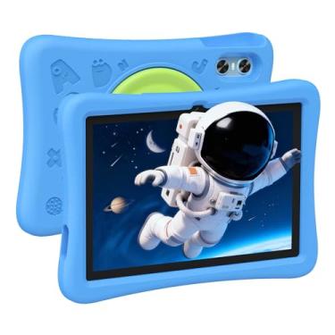 Imagem de SVITOO Tablet infantil de 11 polegadas, tablet infantil Android 14 com controle parental, octa-core 12 GB RAM 128 GB ROM expansível, câmera dupla, GPS WiFi 8000 mAh, capa Eva à prova de choque azul