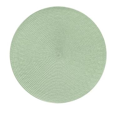 Imagem de Jogo Americano Redondo de Jantar 38cm - Kit 4 ou 6 Peças Mesa Posta Cozinha Elegante e Durável (Verde Claro,KIT6)