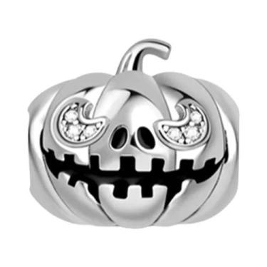 Imagem de Pingentes De Prata Esterlina 925 Com Tema De Halloween: Caveira E Teia