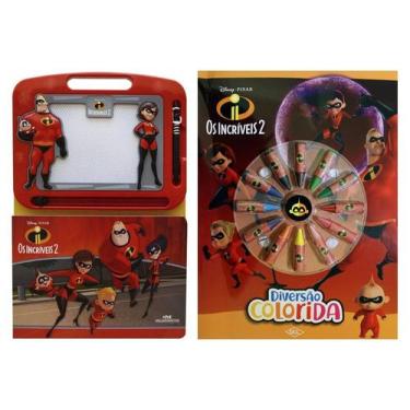 Imagem de Kit de Livros infantis: Disney Diversão colorida - Os incríveis + Tela