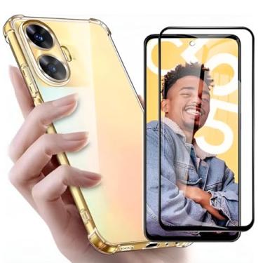 Imagem de [GL CASES] Película Para Realme C55 Vidro Temperado Anti Risco 3D 9H Anti Impacto Pelicula Realme C55 Protetor De Tela Com Cobertura Total + Kit De Limpeza