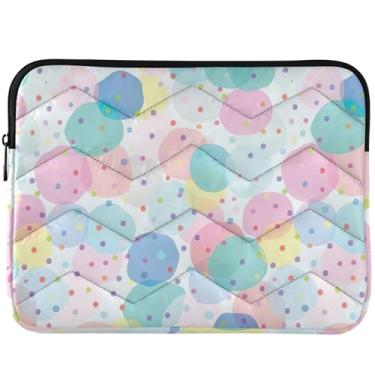 Imagem de Capa protetora para notebook com estampa de bolinhas em cores suaves, capa universal de 13 a 14 polegadas para MacBook Air 13 polegadas