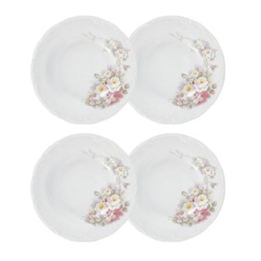 Imagem de Jogo 4 Pratos Rasos Eterna 26 cm Porcelana Schmidt