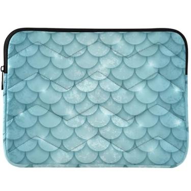 Imagem de Capa protetora fofa para laptop verde verde menta pérola brilhante capa protetora para notebook universal 13-14 polegadas