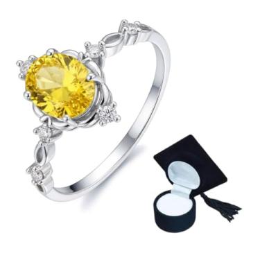 Imagem de Anel De Formatura Prata Banhado Prateado Profissões Profissão (Amarelo, 25)