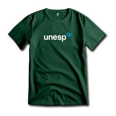 Imagem de Camiseta Unesp Algodão Premium Malha 100%, XG, Verde militar