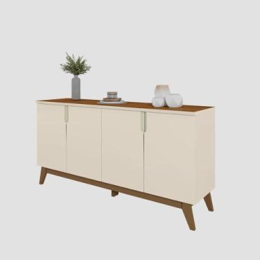 Imagem de Balcão Buffet Sala Jantar Recife Off White/Canela - Mobler