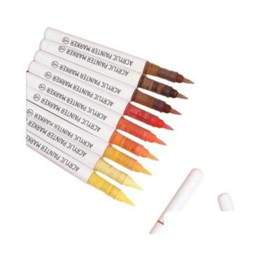 Imagem de Conjunto De Canetas Marcadoras Acrílicas Multicoloridas 9 Cores Ponta 