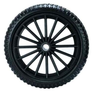 Imagem de Pneu Pu Maciço Roda Carriola Carrinho 352x80x80mm Eixo 27mm - ALCALAY