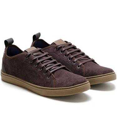 Imagem de Sapatênis Casual com Textura Masculino Cadarço e Sola Borracha Reta