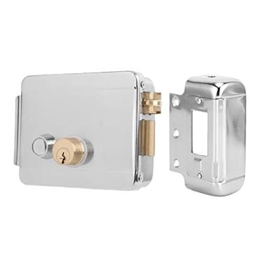 Imagem de Semme Trava de Controle Elétrico de Duas Cabeças 12V Dispositivo de Segurança Antirroubo para a Frente Direção de Desbloqueio para Casa, Escola, Hotel, Fábrica, Armazém, Ferro Escovado