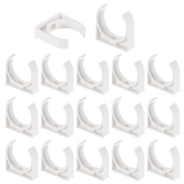 Imagem de Boxonly 18 peças de grampos de tubulação de água de PVC clipes de tubulação em forma de U para mangueira de irrigação suporte de tubo de irrigação para 40 mm OD para bandejas de TV, tubos, mangueira