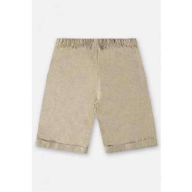 Imagem de Bermuda Infantil Menino Linho Marrom Taupe Up Baby-Masculino
