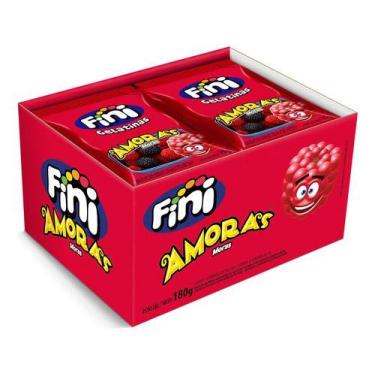 Imagem de Bala Fini Gelatina Mini Amoras 12 Unidades 15g 12x15g