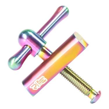 Imagem de YIJU Braçadeira de dobradiça para bicicleta dobrável, trava do tubo da direção, fivela, alavanca, porca da alavanca dobradiça do eixo para uso externo, Misturado