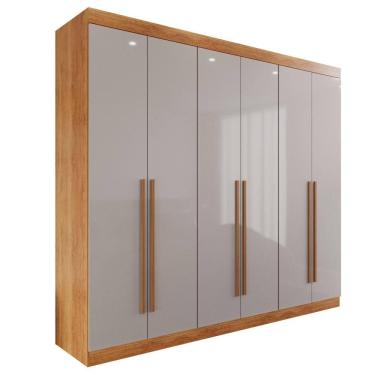 Imagem de Guarda-roupa Casal 100% Mdf 6 Portas 4 Gavetas Grécia Neve