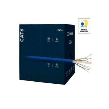 Imagem de Cabo de Rede CAT6 305m Fortrek FK 510C CMX Azul - CX / 305