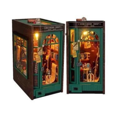 Imagem de Kit De Montagem DIY De Madeira Para Canto De Livros Infantil, Casinhas