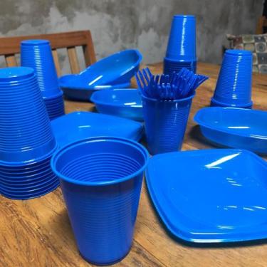 Imagem de Kit Festa Menino Lança Confete Chuva Ouro Prata  20 Pessoas - Trik Tri