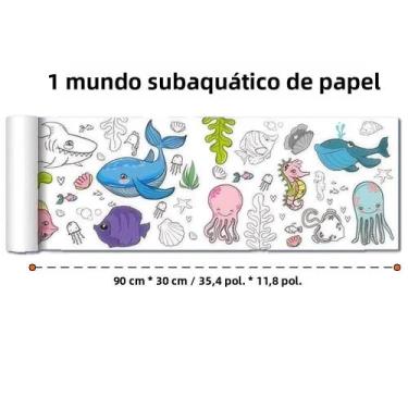 Imagem de Rolo De Desenho DIY Para Crianças, Papel Adesivo Colorido De 3M, Brinq