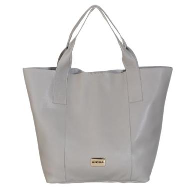 Imagem de Bolsa Feminina Sacola Ombro Faculdade Couro (OFF WHITE)