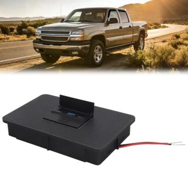 Imagem de Alpha Rider Painel de substituição de controle traseiro do console central com USB serve para Silverado Tahoe Sierra Yukon 2003-2006