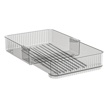 Imagem de Organizador de gaveta de mesa - Caixa de armazenamento flexível expansível, caixa organizadora de gaveta de banheiro flexível | para casa de banho, quarto, despensa, cômoda, mesa, escritório