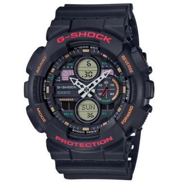 Imagem de Relógio CASIO G-SHOCK masculino anadigi preto GA-140-1A4DR