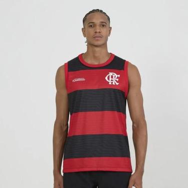 Imagem de Regata Flamengo Presença Masculina - Preto e Vermelho, G