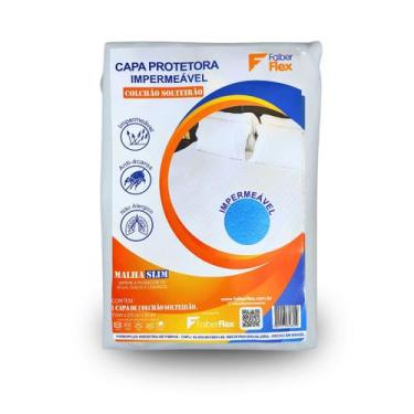 Imagem de Capa Colchão Solteirão Impermeável Antiácaro 110x200' - Faiber Flex