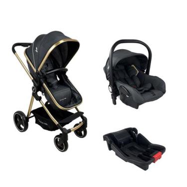Imagem de Carrinho com Bebê Conforto TS Mike Preto/Gold Premium Baby